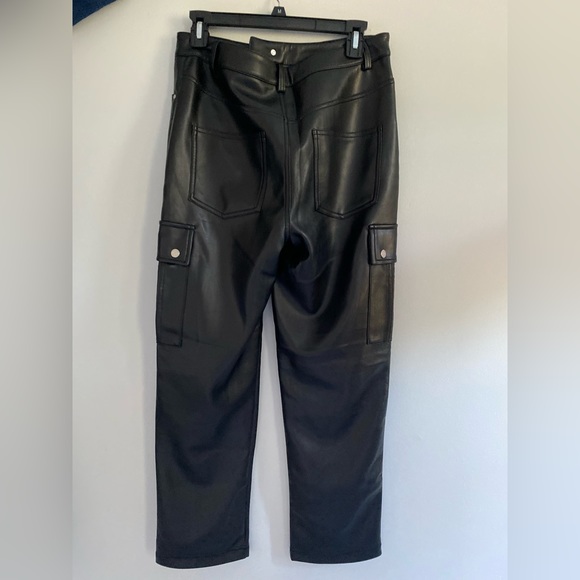 Avec Les Fiuelles Anthropologie Faux Leather Cargo Pants - Picture 3 of 6